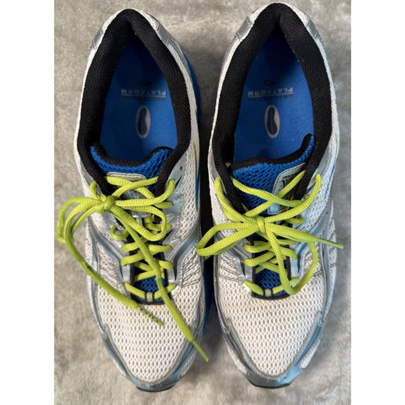 Brooks Launch Metallic Silver Blue Green Athletic Running Shoes Mens Size 13 - Picture 7 of 9